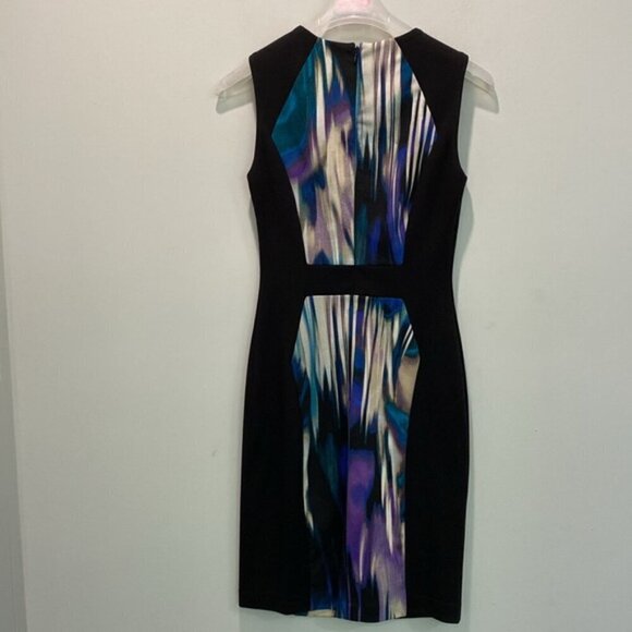 Calvin Klein Black Abstract Sleeveless Dress - Picture 6 of 13